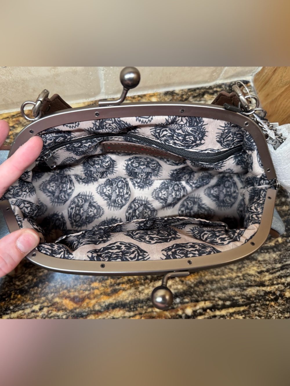 Ed Hardy Light Blue Denim Clutch - Picture 7 of 7
